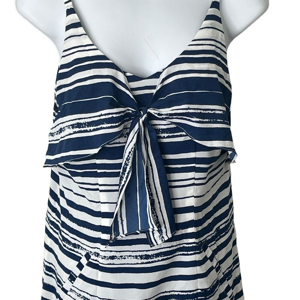 CAbi Marilyn Sundress Size XS Nautical Yacht Cruise Knot Stripe Dress Navy #5264 - Picture 4 of 14